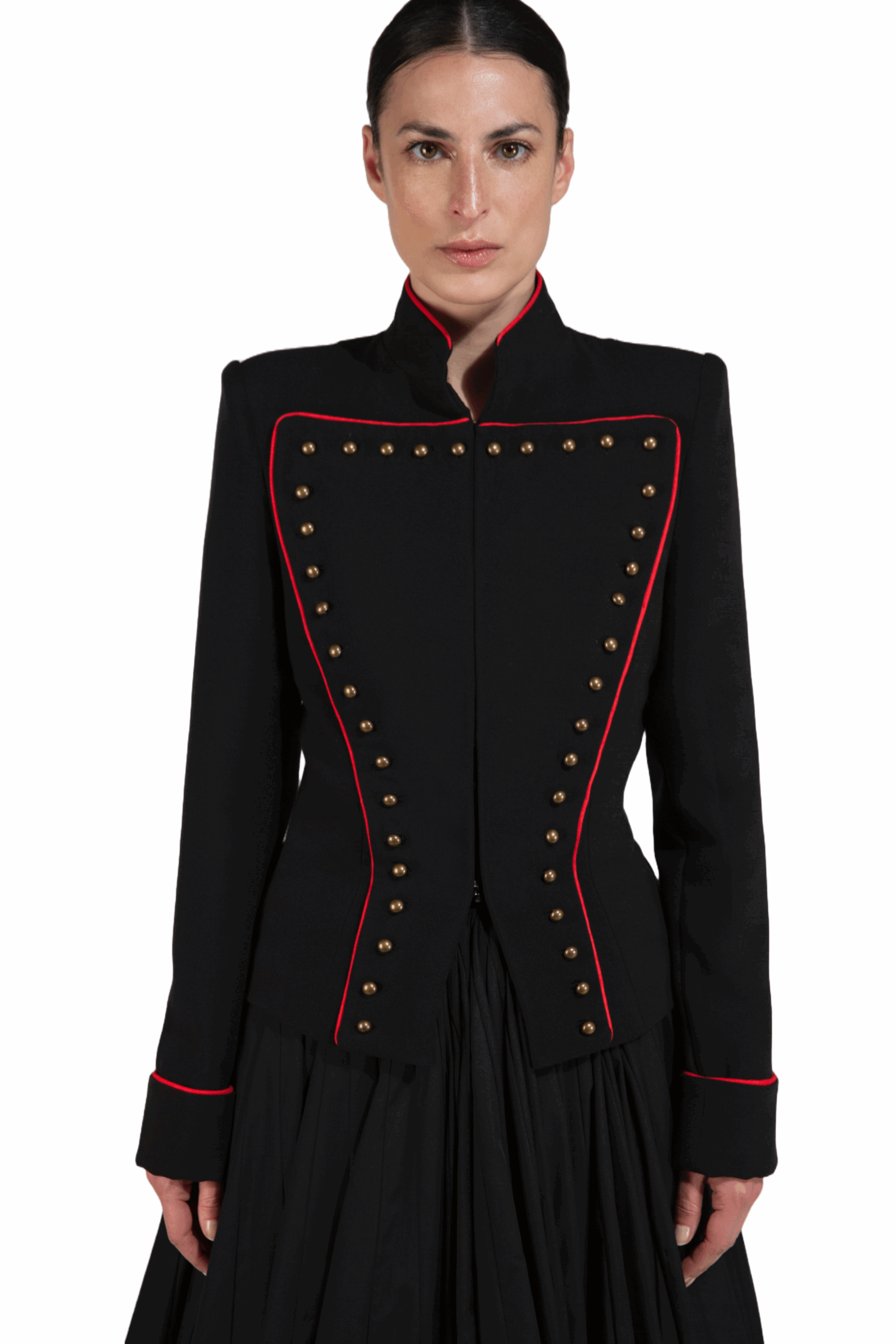 EVZON MILITARY JACKET BLACK
