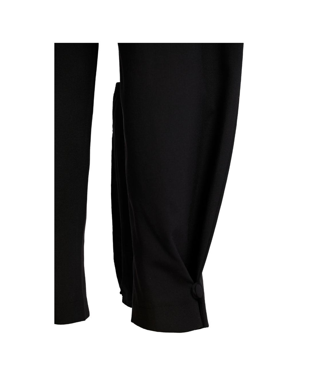 BLACK WOOL BARREL PANTS