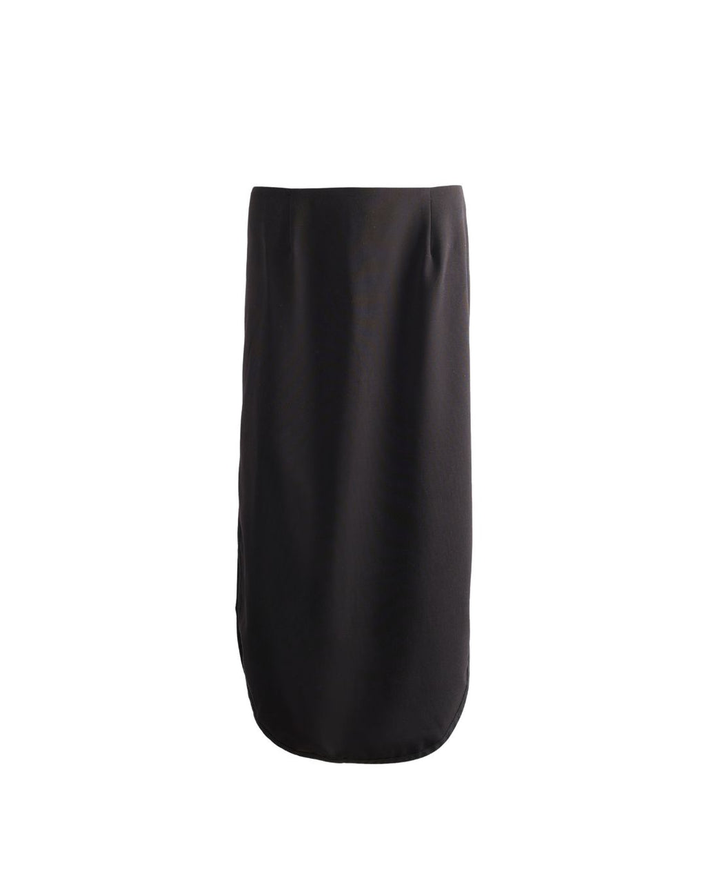RAVEN OVAL WOOL SKIRT - BLACK