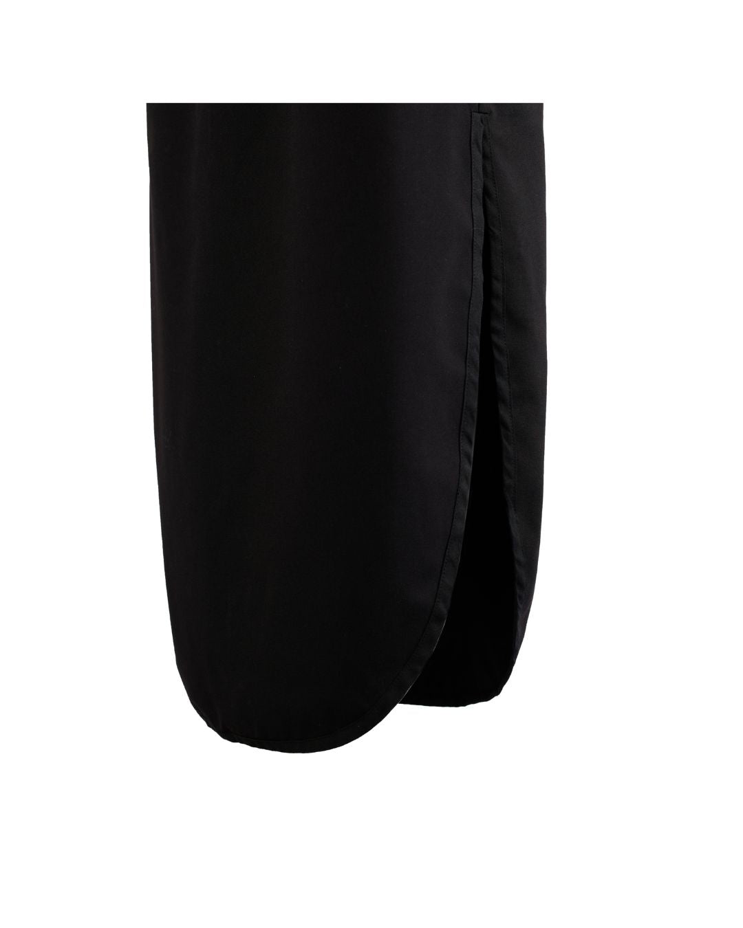 RAVEN OVAL WOOL SKIRT - BLACK