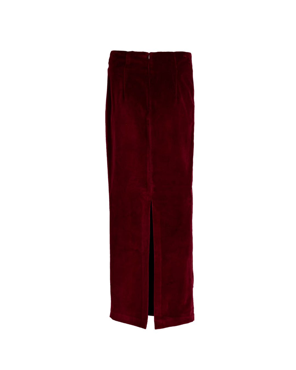BURGUNDY VELVET NOBILITY MAXI SKIRT