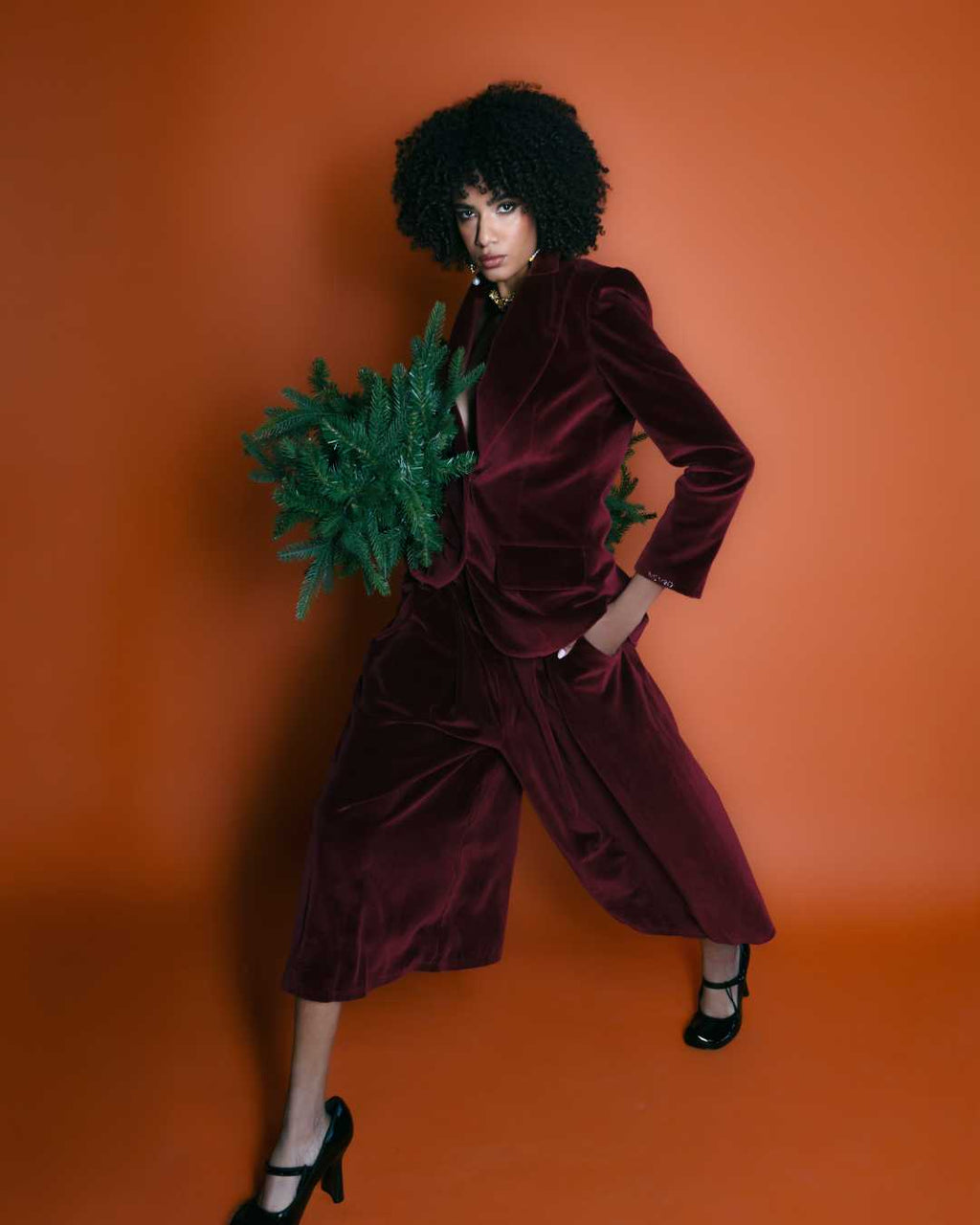 BURGUNDY VELVET NOBILITY CULOTTES