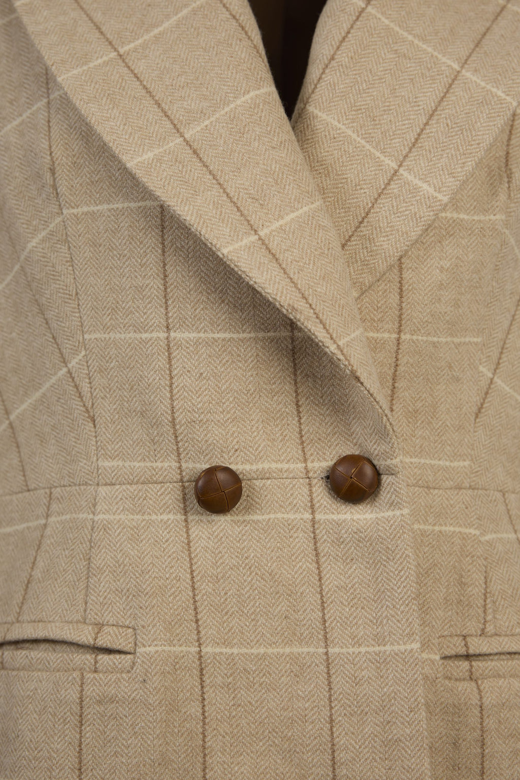 CHECKED CAMEL HAIR