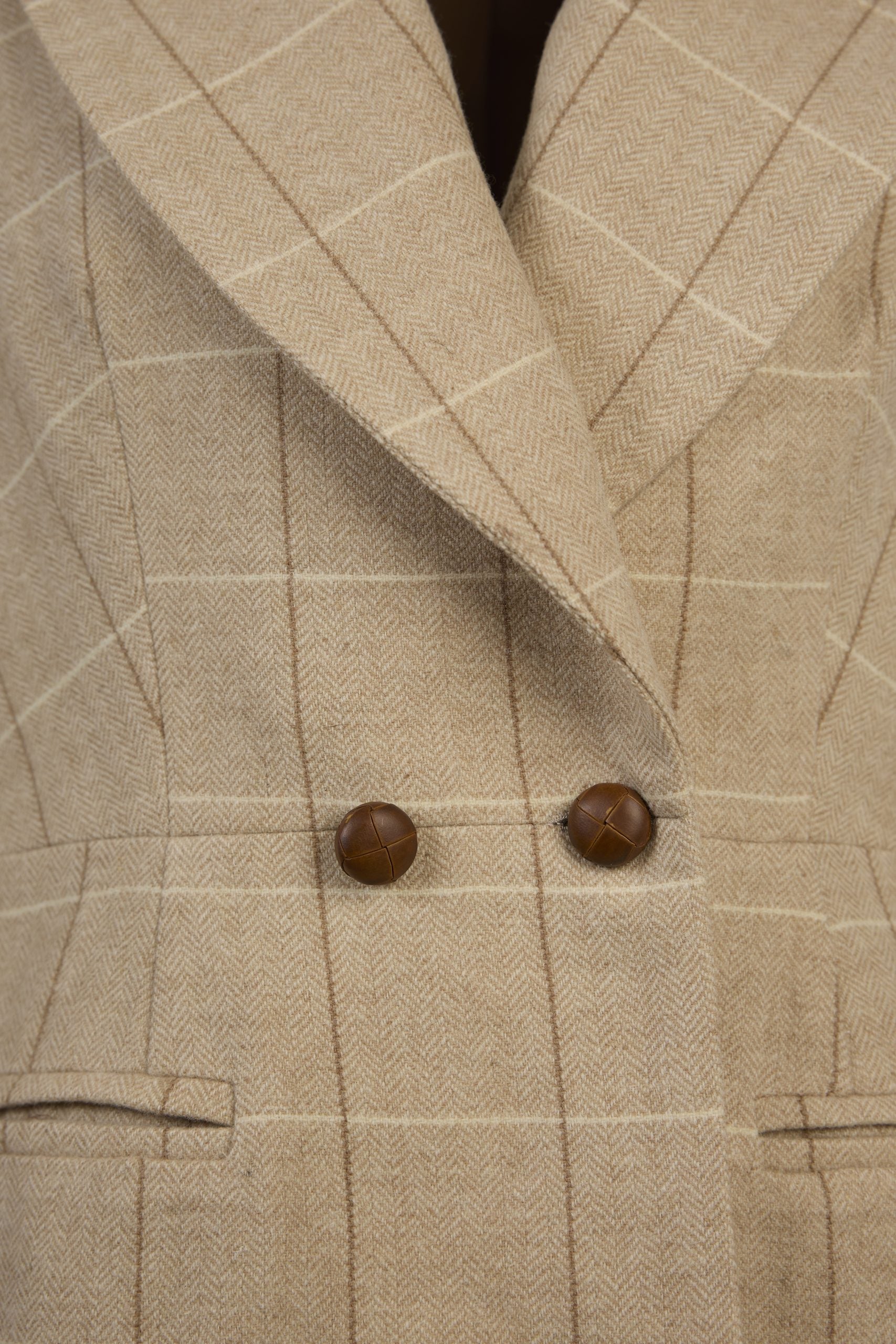 CHECKED CAMEL HAIR