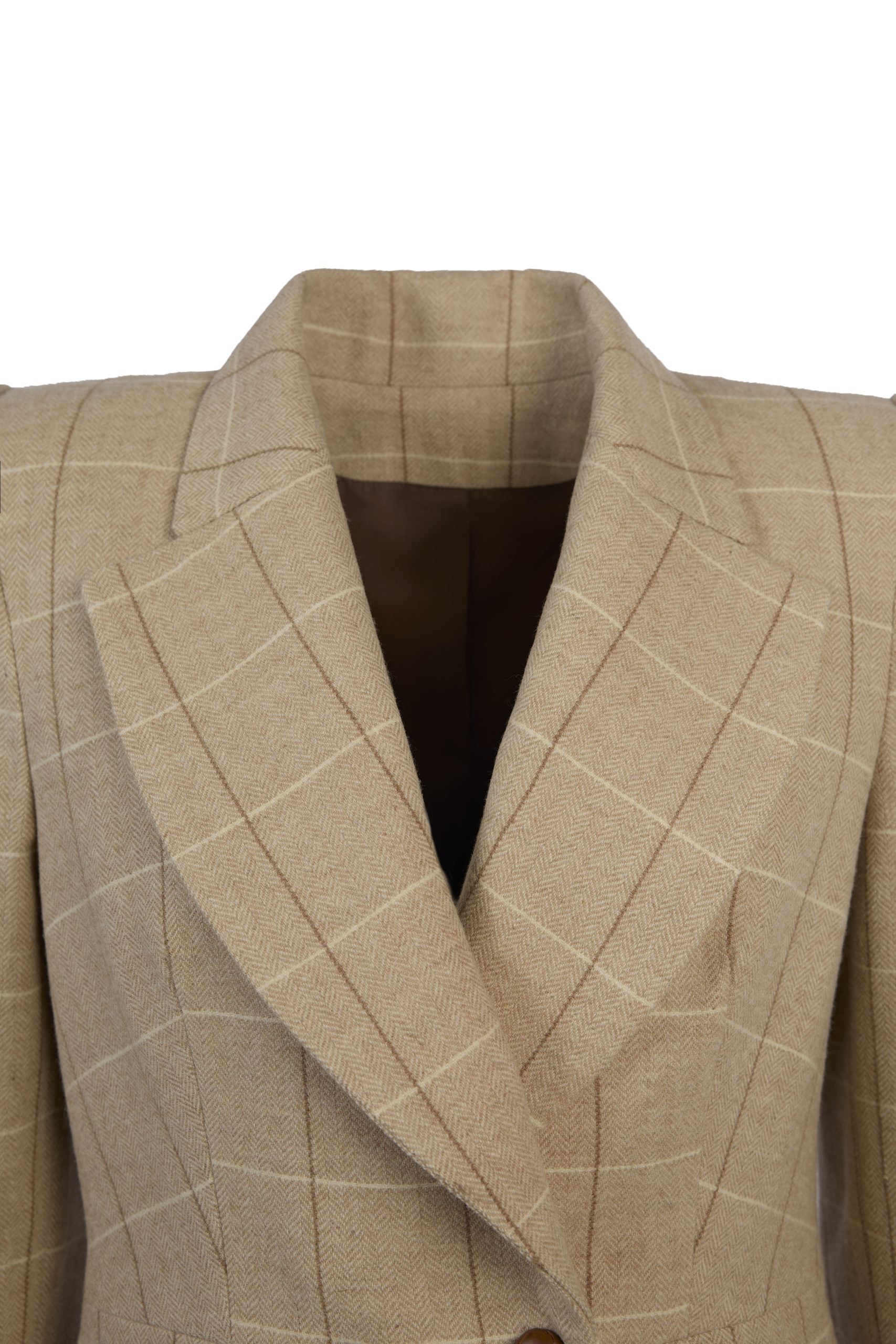 CHECKED CAMEL HAIR