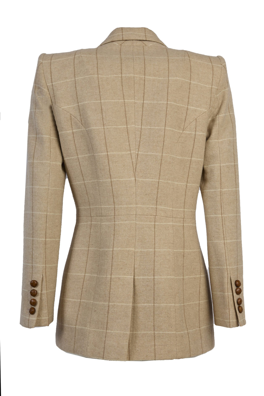 CHECKED CAMEL HAIR