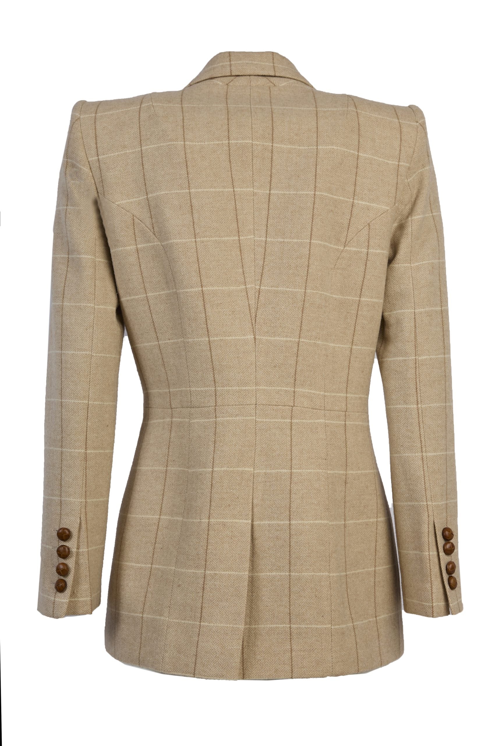 CHECKED CAMEL HAIR