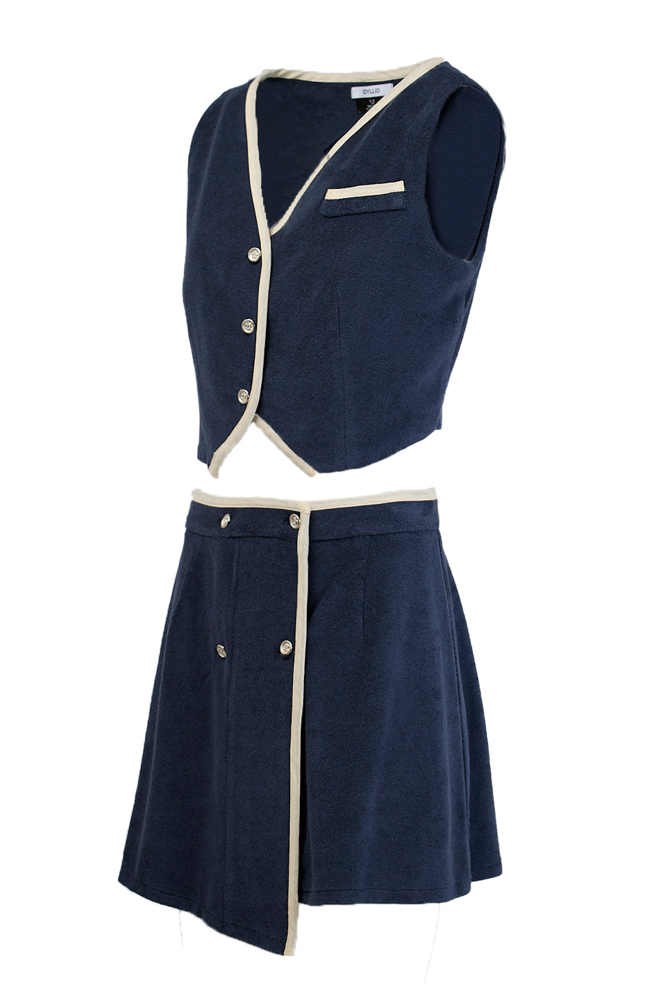 AEGEAN TERRY ASYMMETRICAL SKIRT