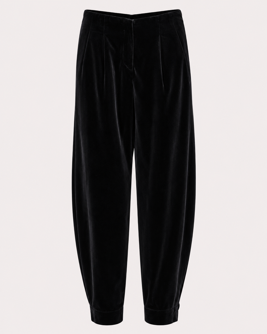 Raven Lux Velvet Barrel Pants