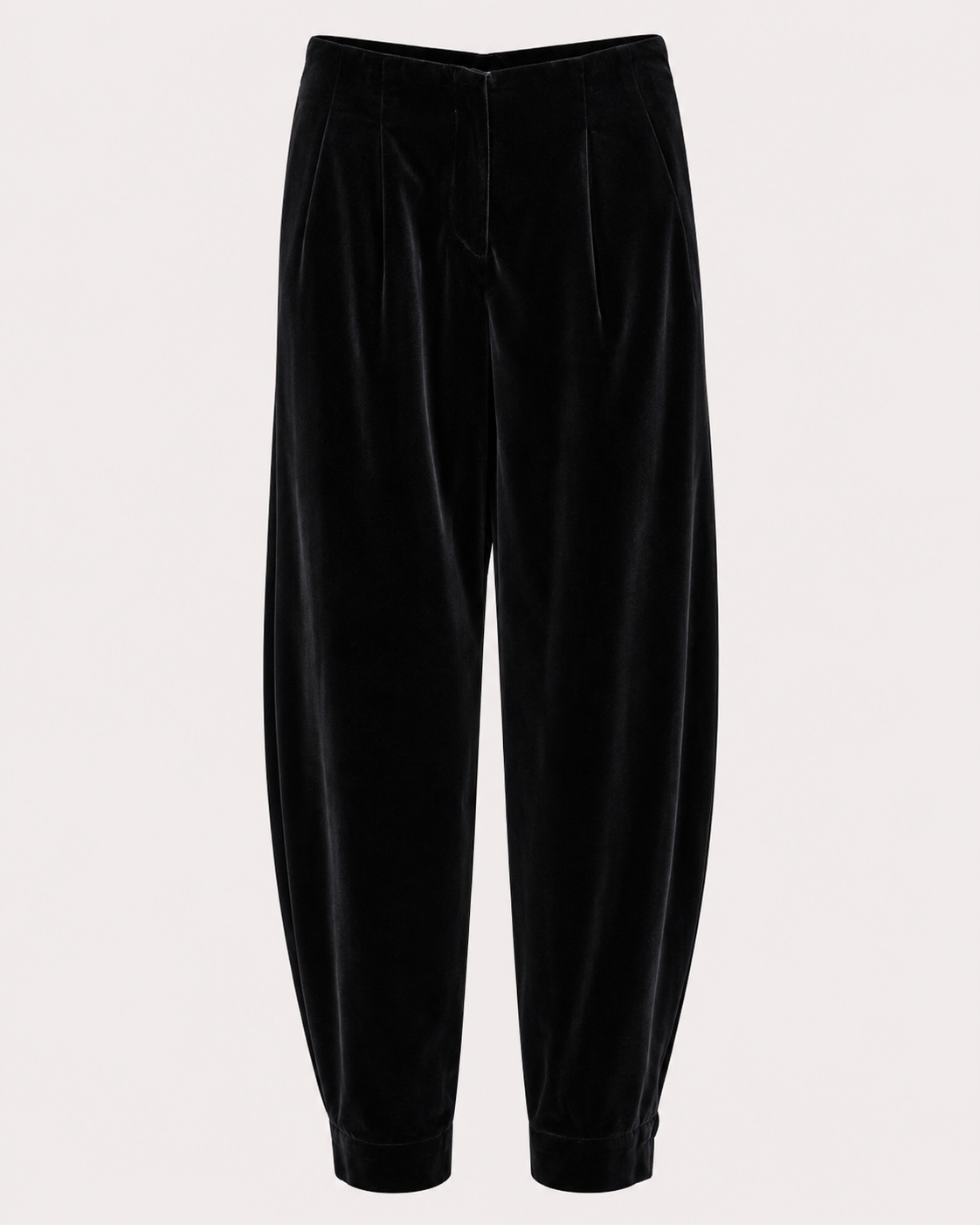 Raven Lux Velvet Barrel Pants