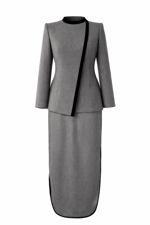 Ash Oval Wool Skirt