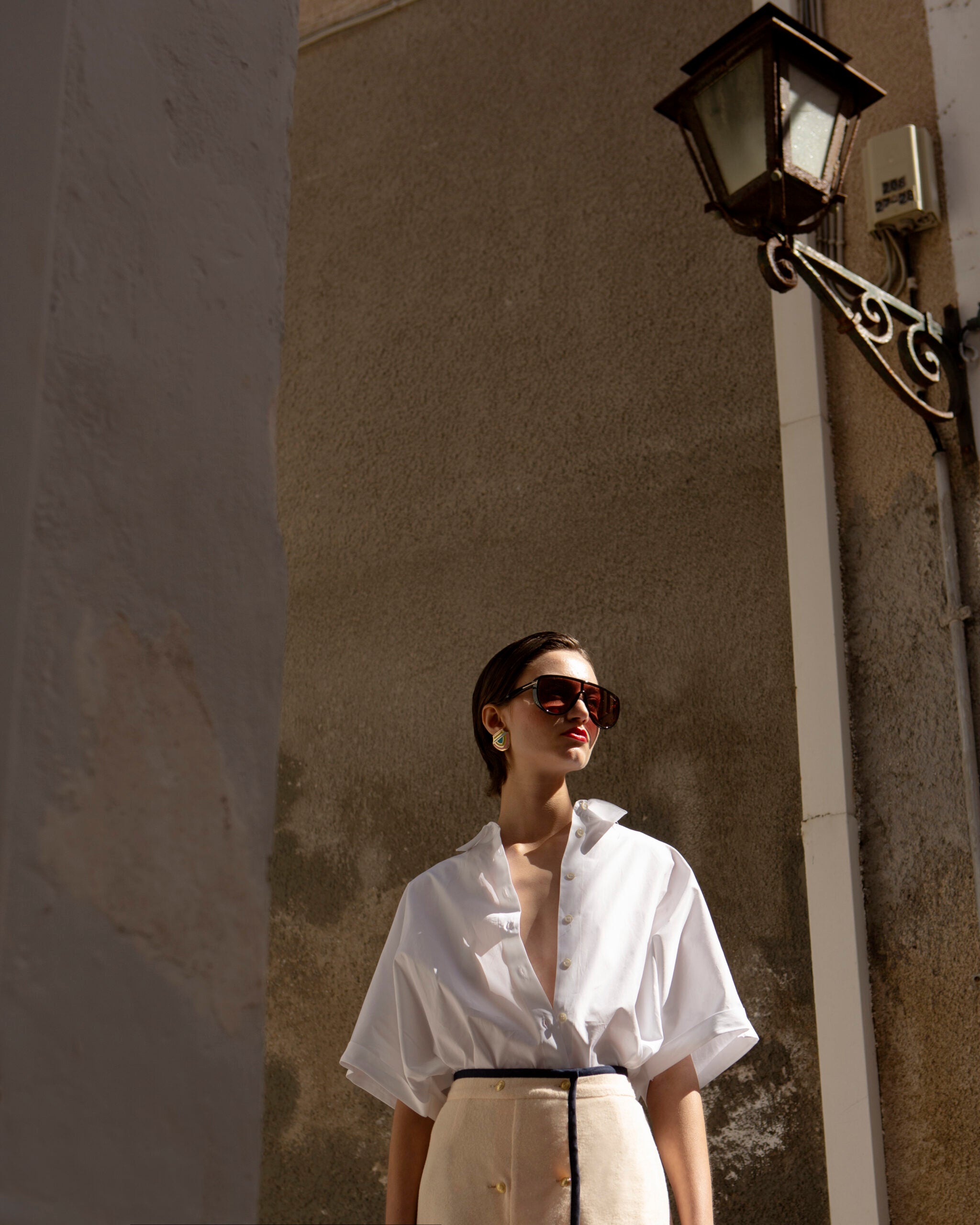 VANILLA TERRY ASYMMETRICAL SKIRT