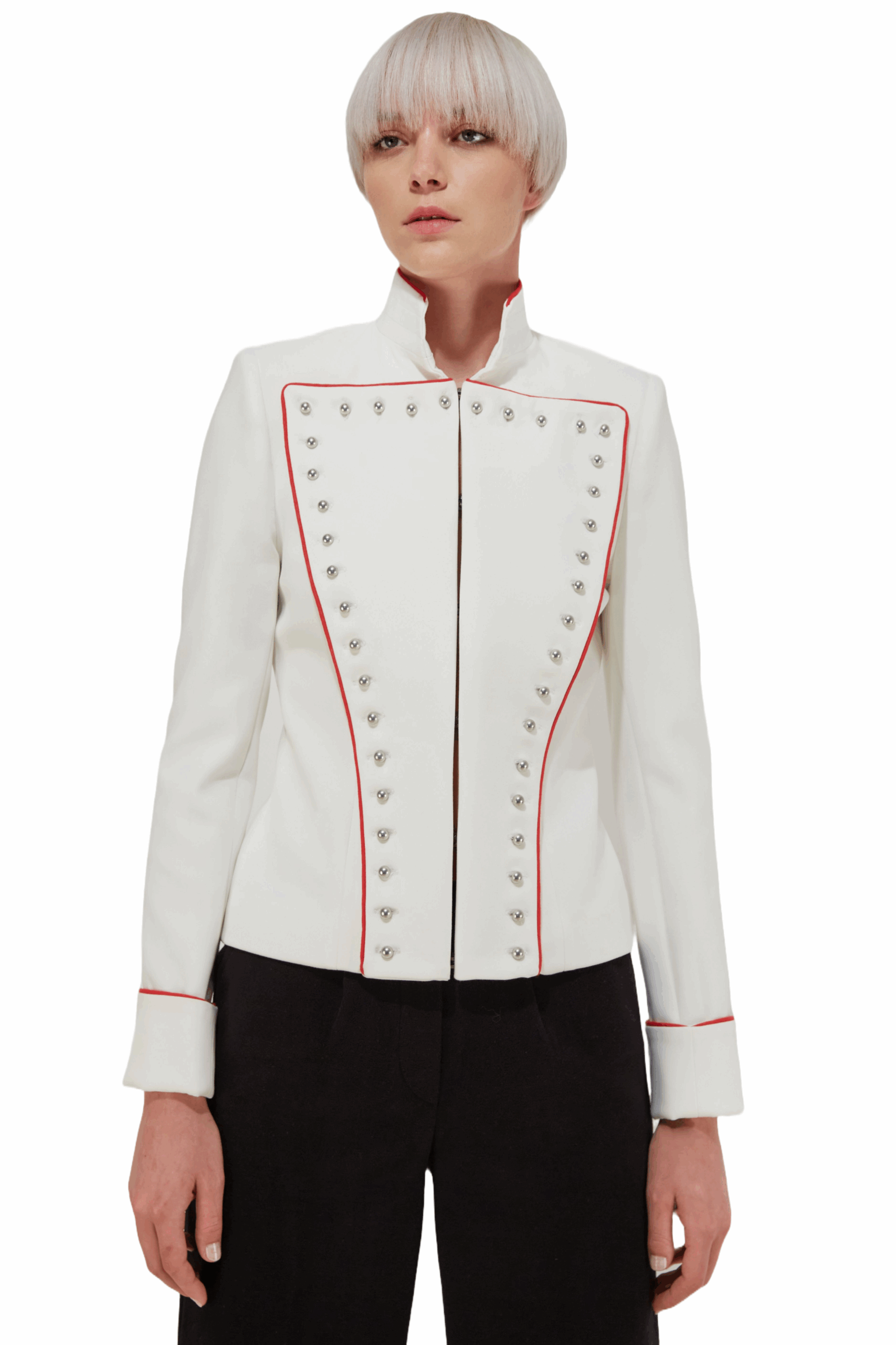 EVZON MILITARY JACKET OFF WHITE