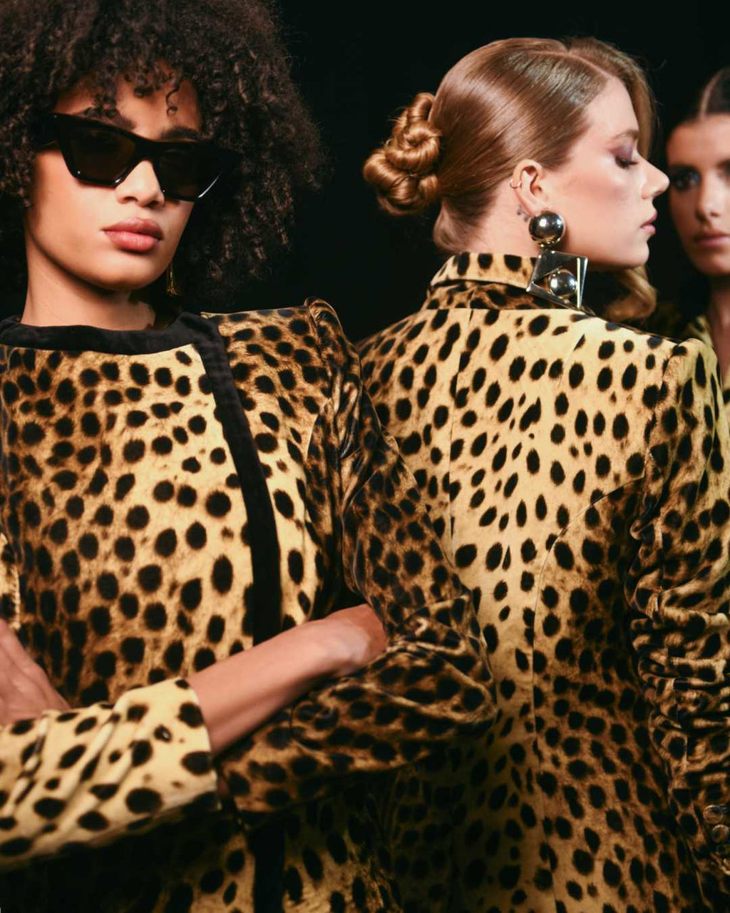 ANIMALIER VELVET ASYMMETRICAL JACKET