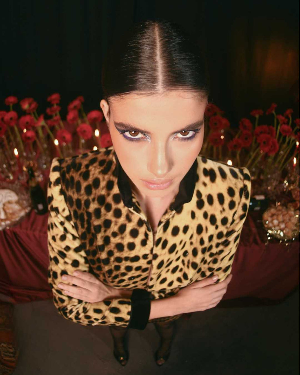 ANIMALIER OFFICER VELVET JACKET