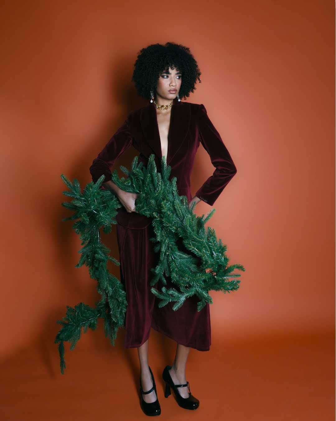 BURGUNDY VELVET NOBILITY CULOTTES