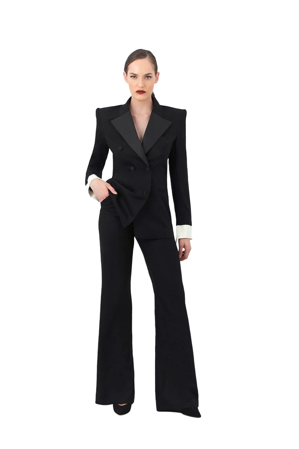 VESPER TUXEDO FLARED PANTS