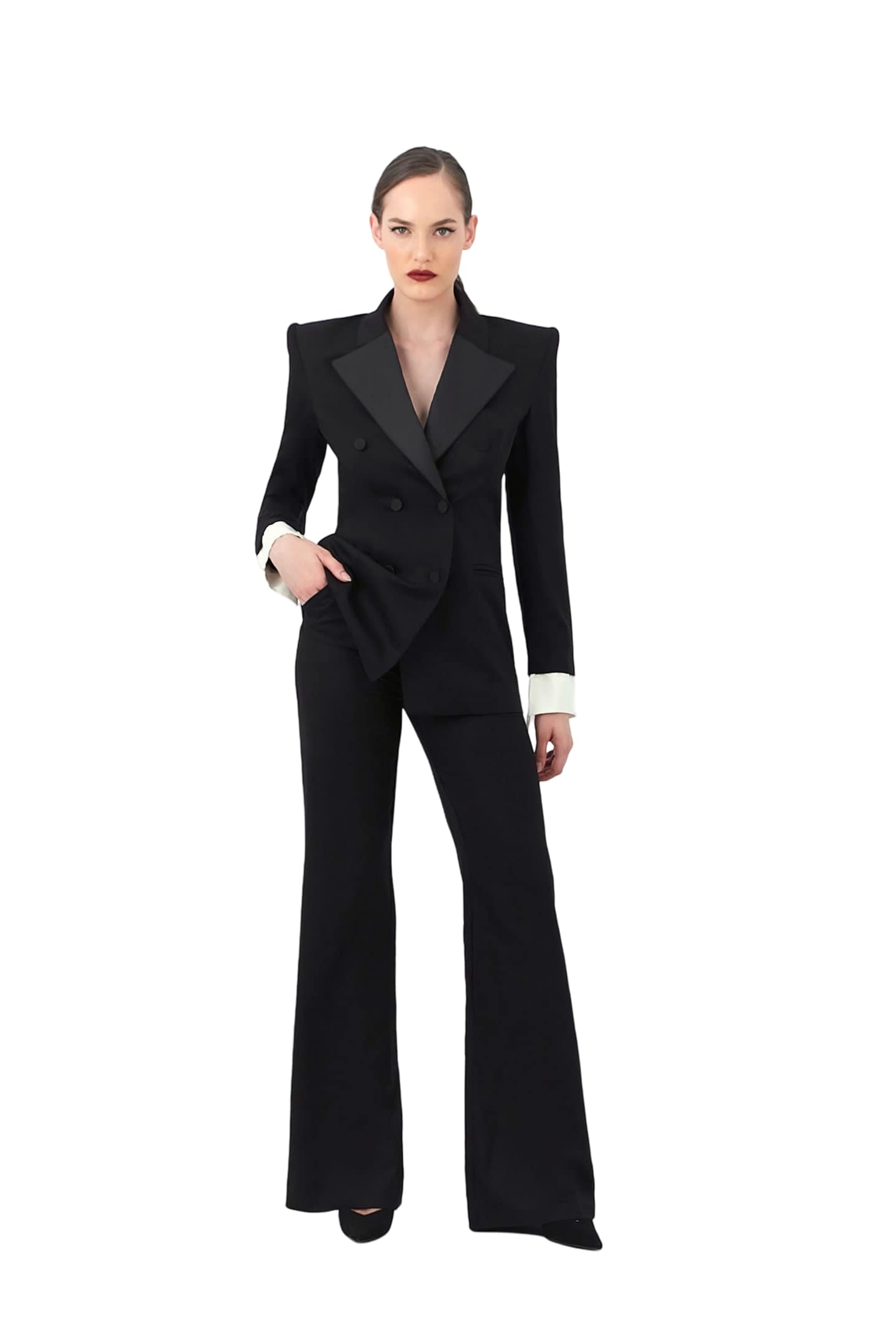 VESPER TUXEDO FLARED PANTS