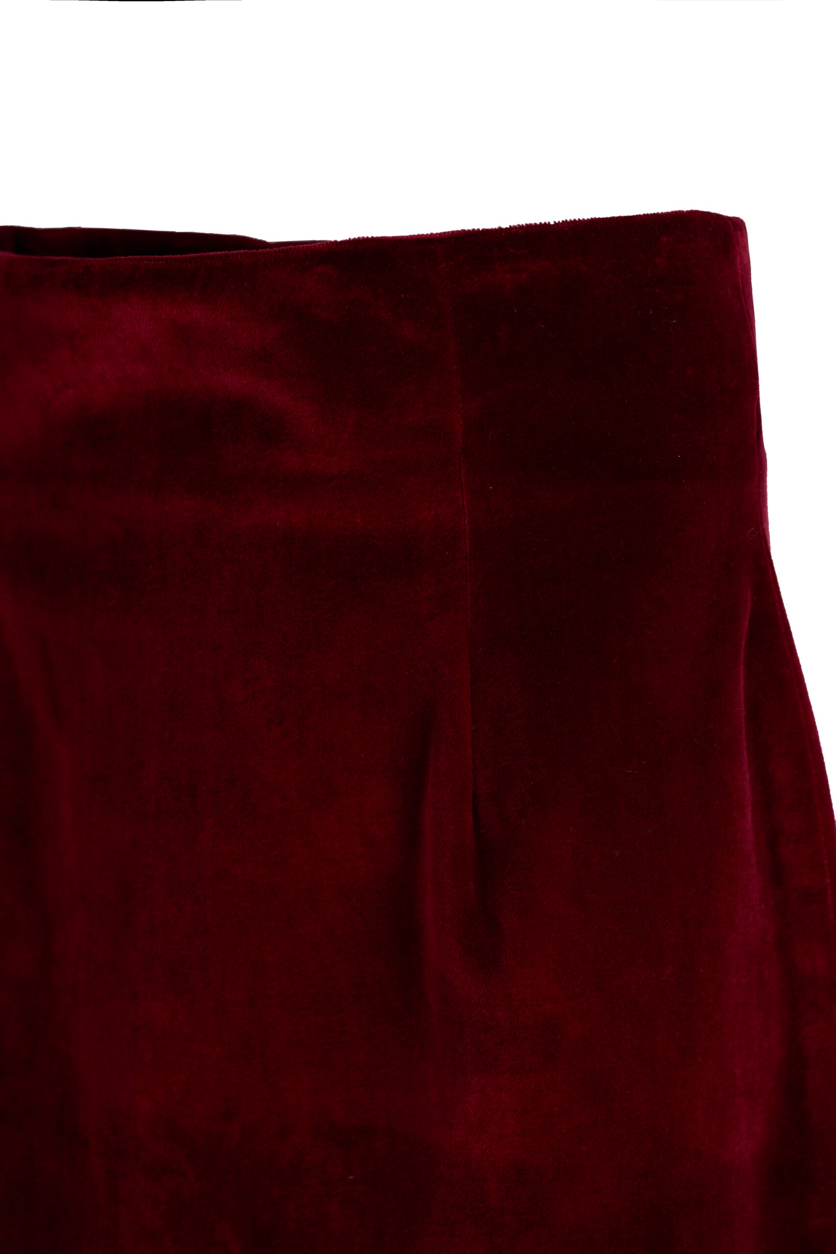 BURGUNDY VELVET NOBILITY MAXI SKIRT