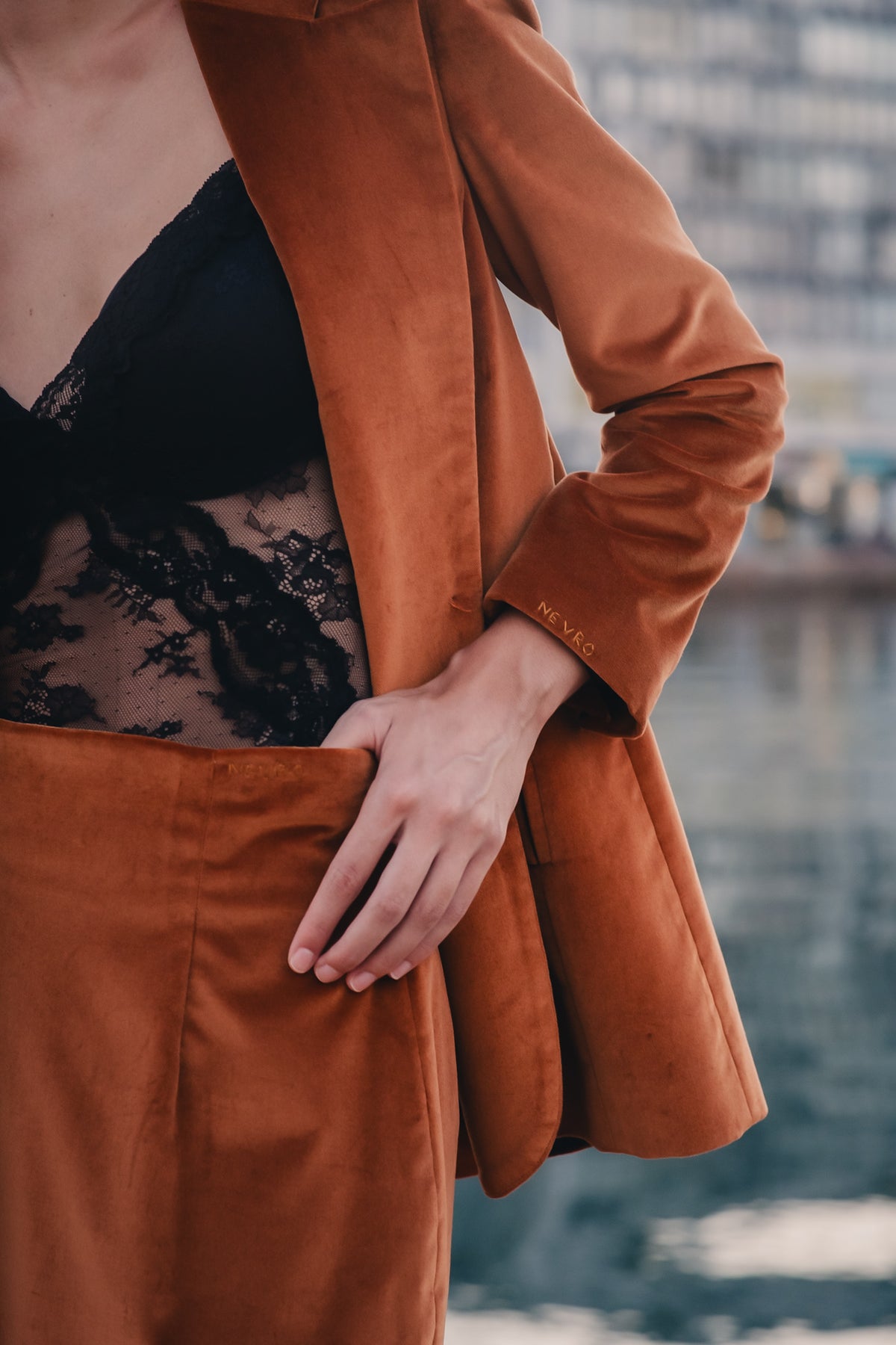Ruggine Maxi Velvet Skirt