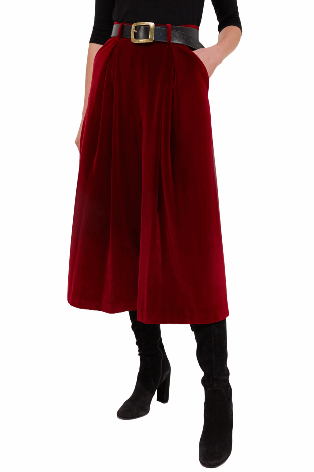 BURGUNDY VELVET NOBILITY CULOTTES