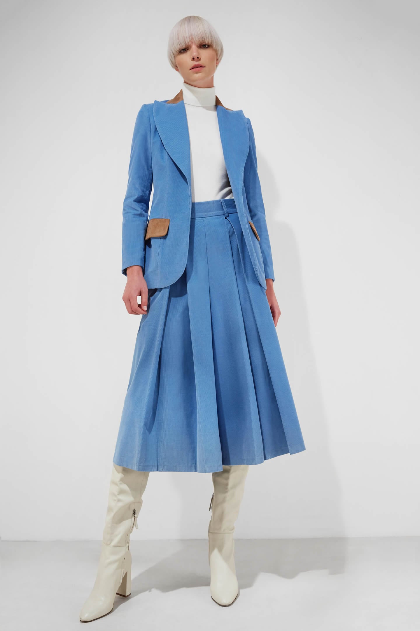 Baby Blue Corduroy Culottes