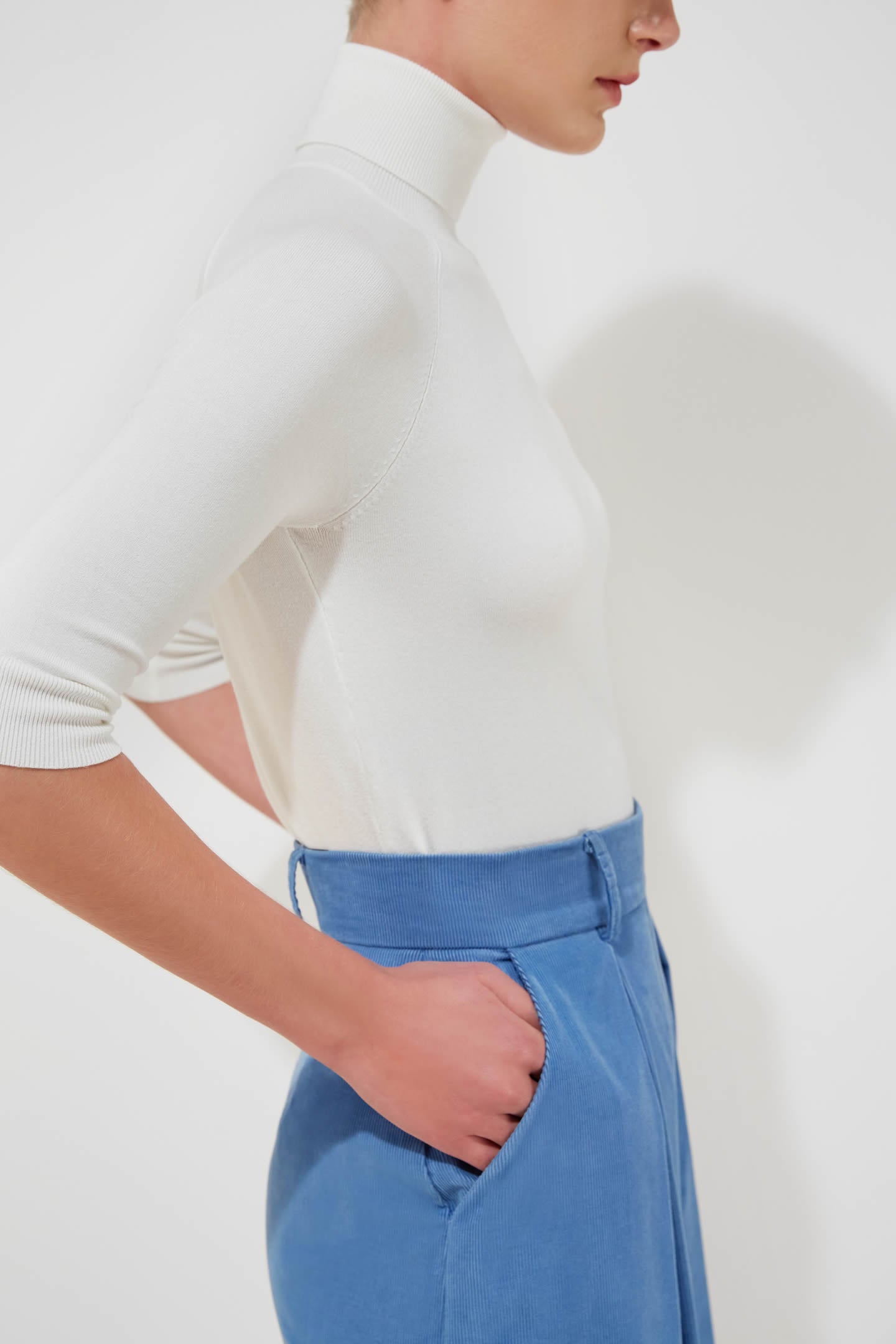 Baby Blue Corduroy Culottes
