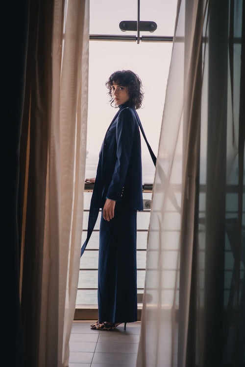 Argo Pinstripe Wide Leg Pants
