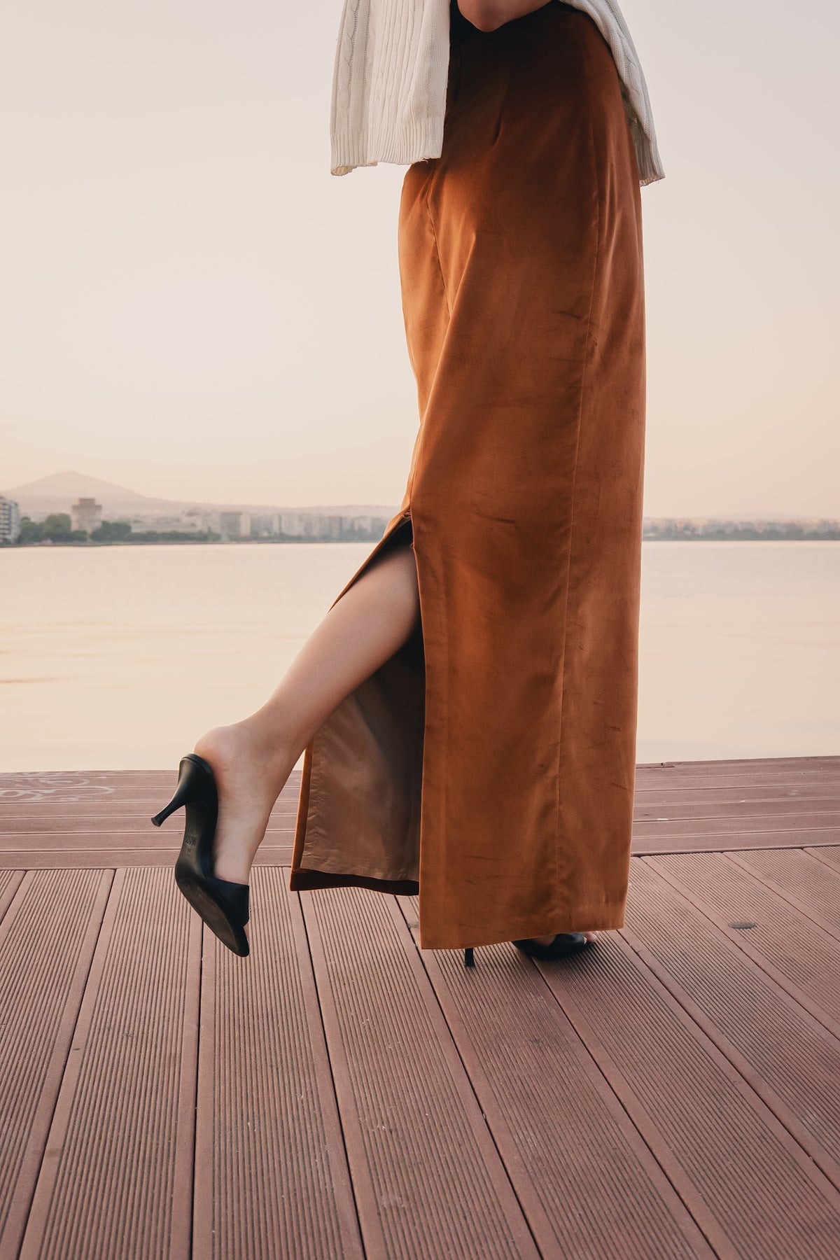 Ruggine Maxi Velvet Skirt