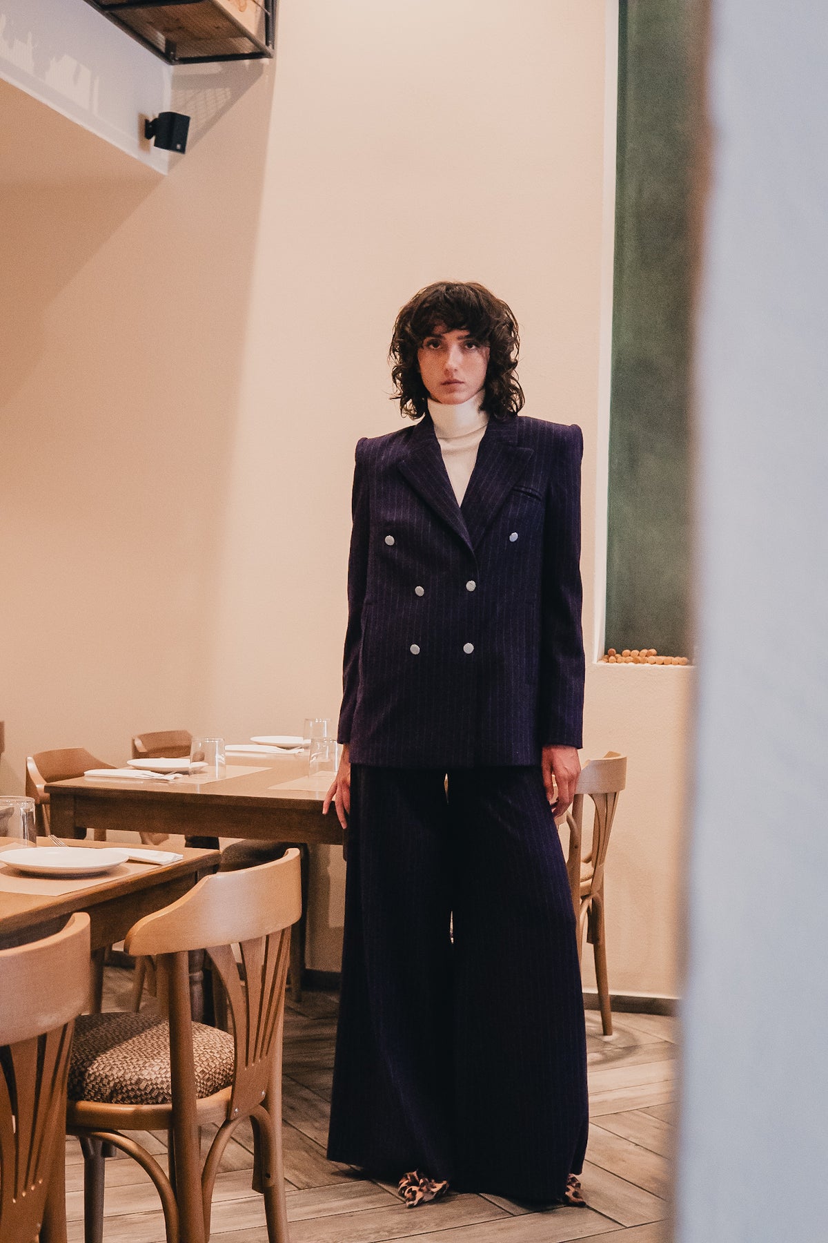 Violet Beaver Wide Leg Pants