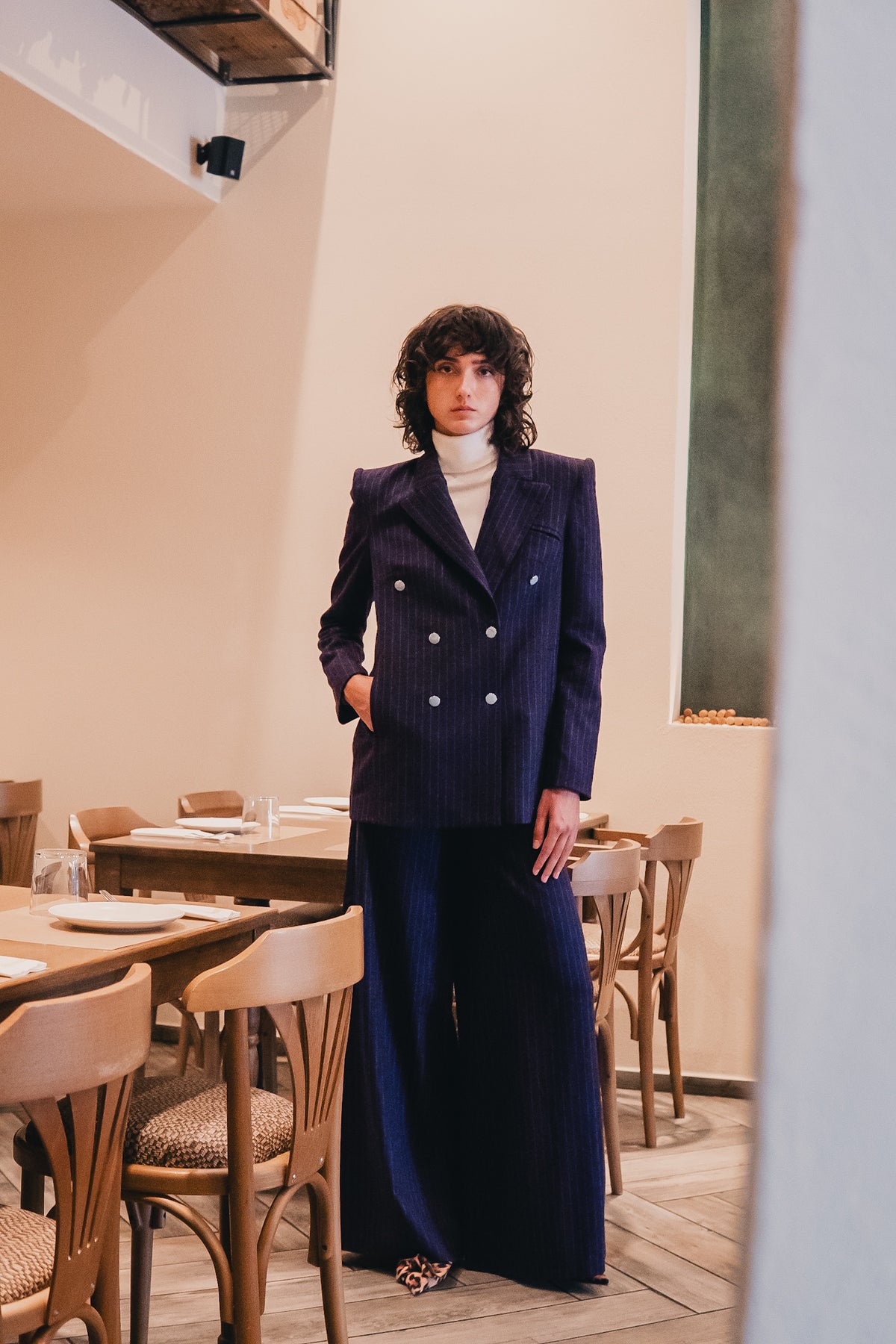 Violet Beaver Wide Leg Pants