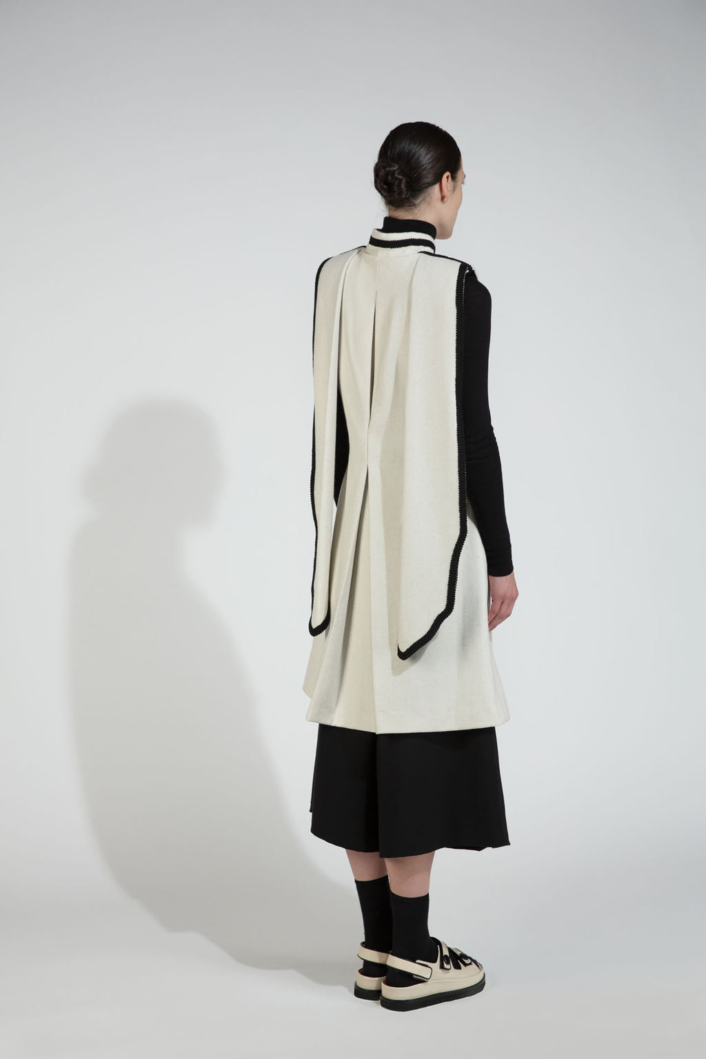 WHITE LONG GILET PISLI