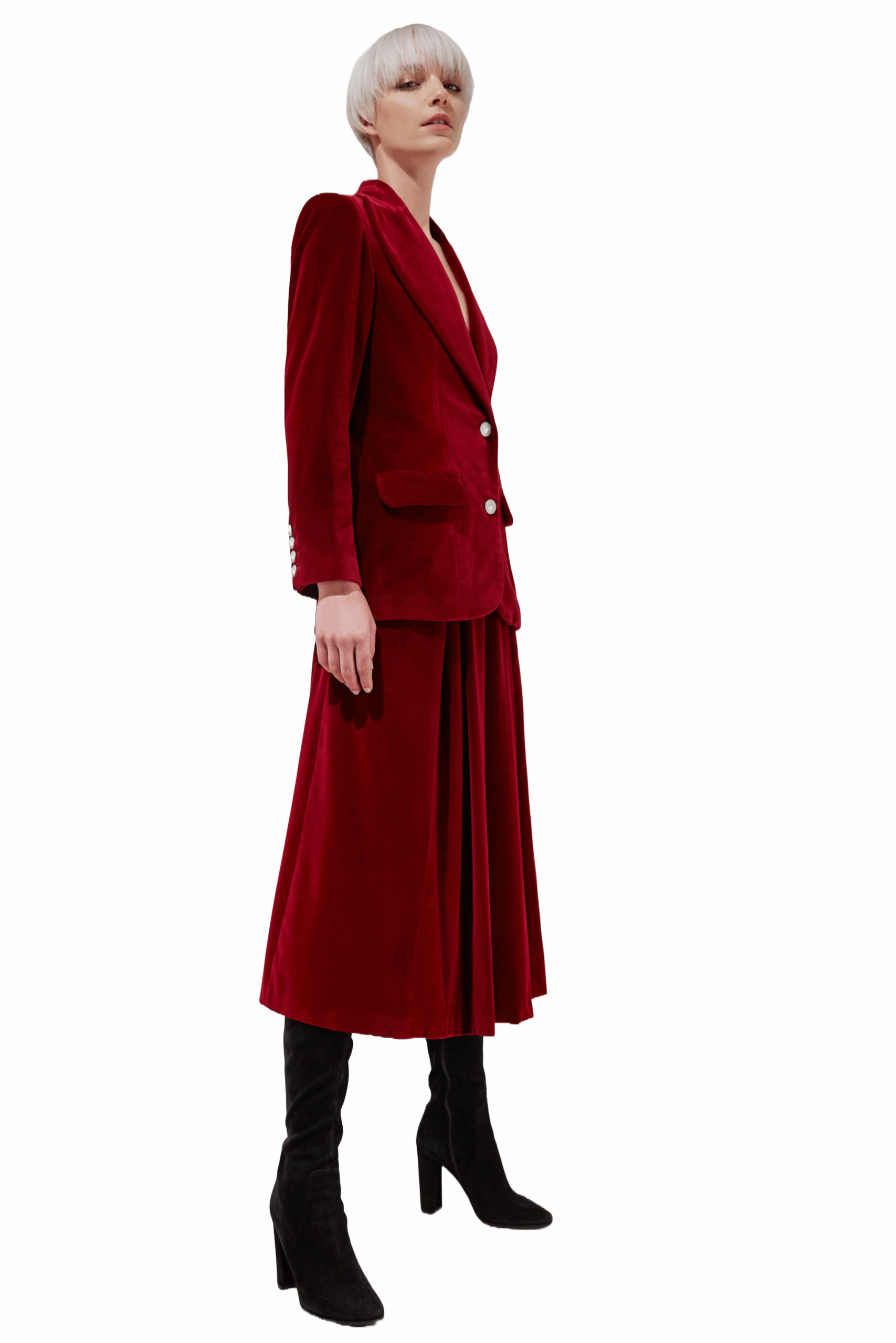 burgundy velvet nobility culottes nevro