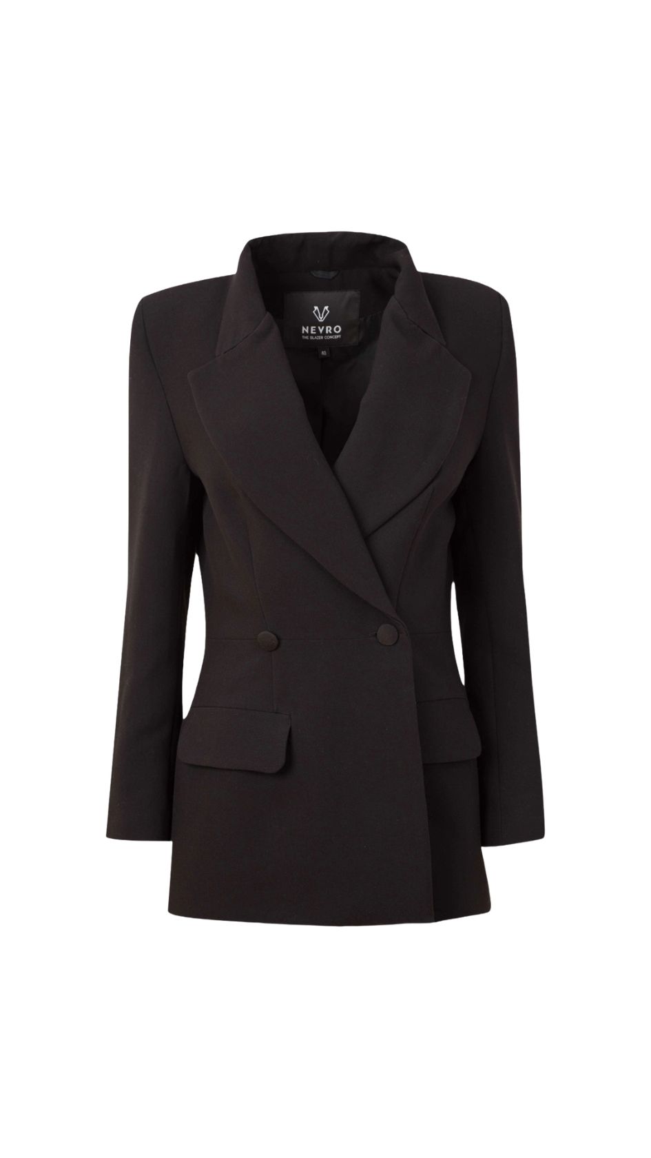 Portrait Black , an old time classic, double breasted, black blazer. Add this forever piece to your wardrobe and embrace its timeless allure.